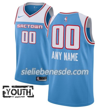 Kinder NBA Sacramento Kings Trikot 2018-19 Nike City Edition Blau Swingman - Benutzerdefinierte